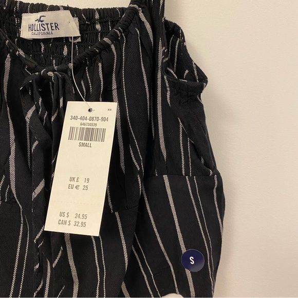 NWT Hollister cropped tie-front striped tank top - Picture 3 of 6